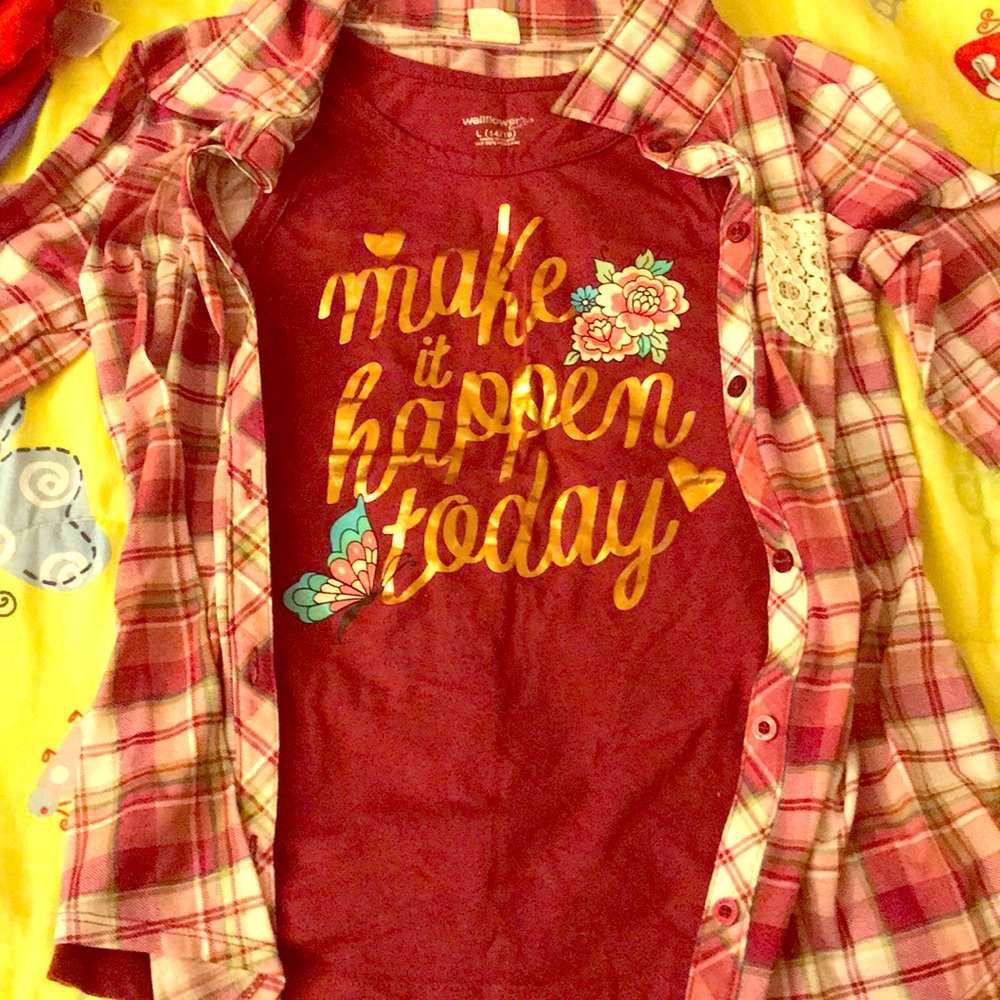 2 piece tank top and flannel